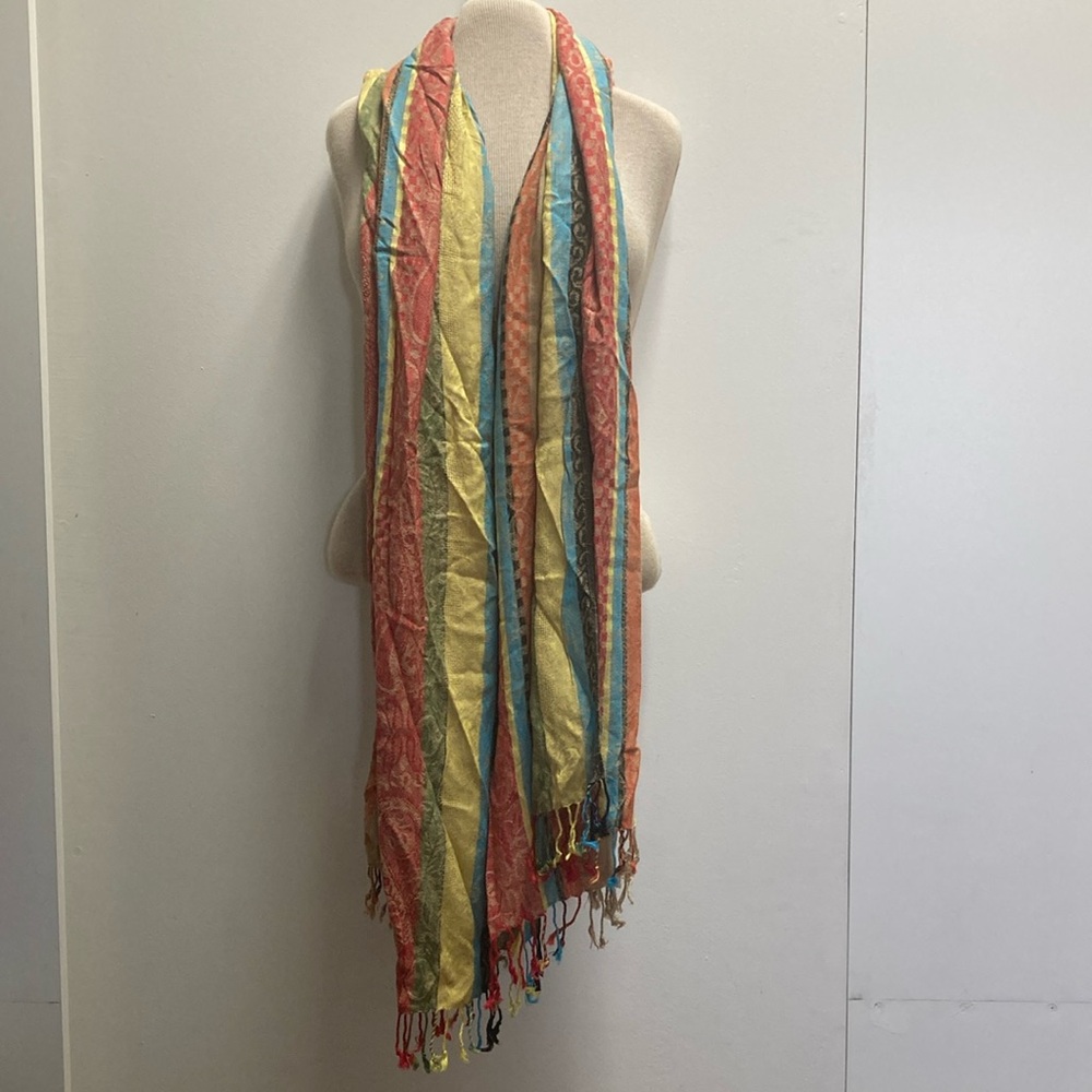 Lucky Brand Multicolor Striped Scarf